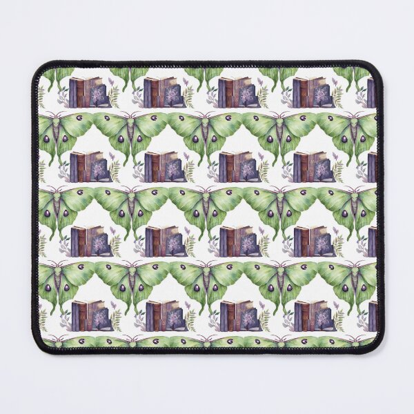 Item preview, Chinese Moon Moth Bookish Pattern designed and sold by IndieBookCove.