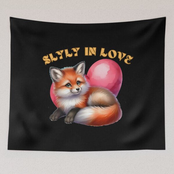 Item preview, Slyly in Love. fox lover designed and sold by FoxVibes.