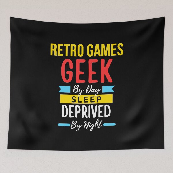 Item preview, Retro games geek by day sleep deprived by night designed and sold by annoying-shirts.