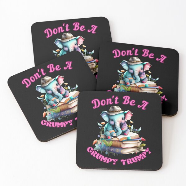 Item preview, Don't Be A Grumpy Trumpy. elephant face designed and sold by ElephantVibes.