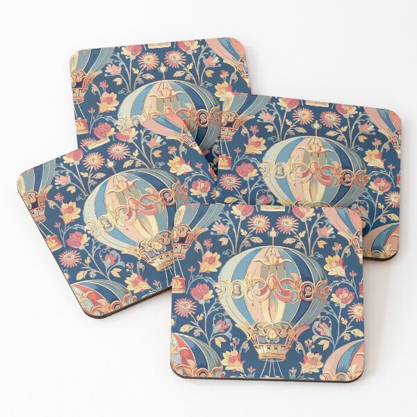 Item preview, Hot Air Balloons - Ornate Vintage Art Nouveau designed and sold by HausKatz.