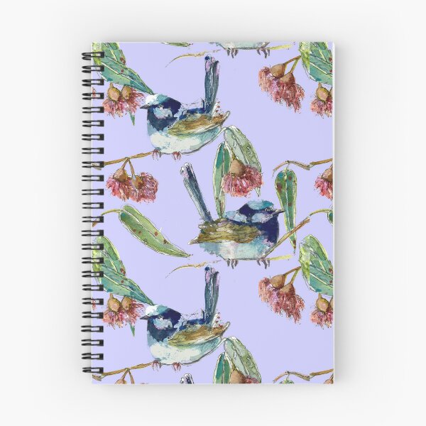 Item preview, Blue wrens and gum blossom designed and sold by pamfox.
