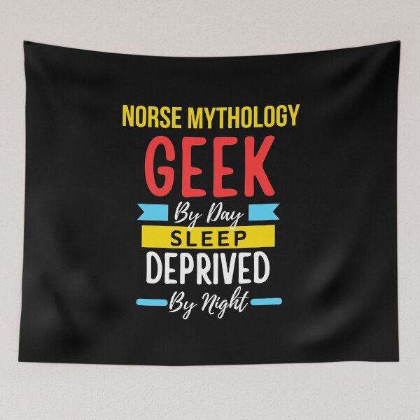 Item preview, Norse Mythology geek by day sleep deprived by night designed and sold by annoying-shirts.