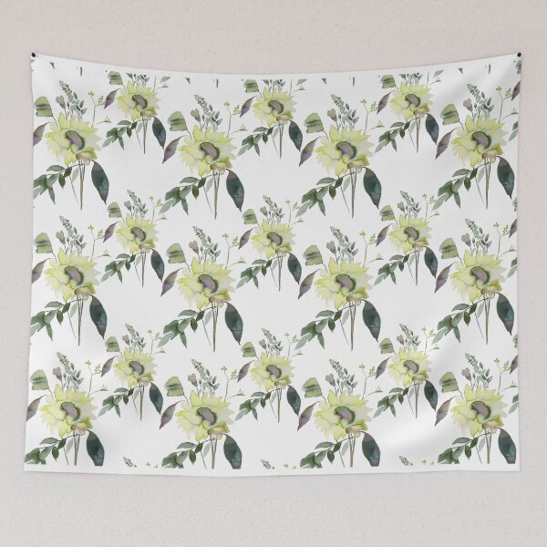 Item preview, Viv – Yellow & Green on White designed and sold by Elizabeth Becker.