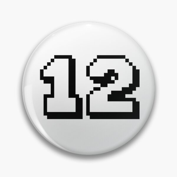 Aperçu de l'œuvre 12, douze, blanc, jeu vidéo rétro, 1 up ! créée et vendue par Numbers-Art.