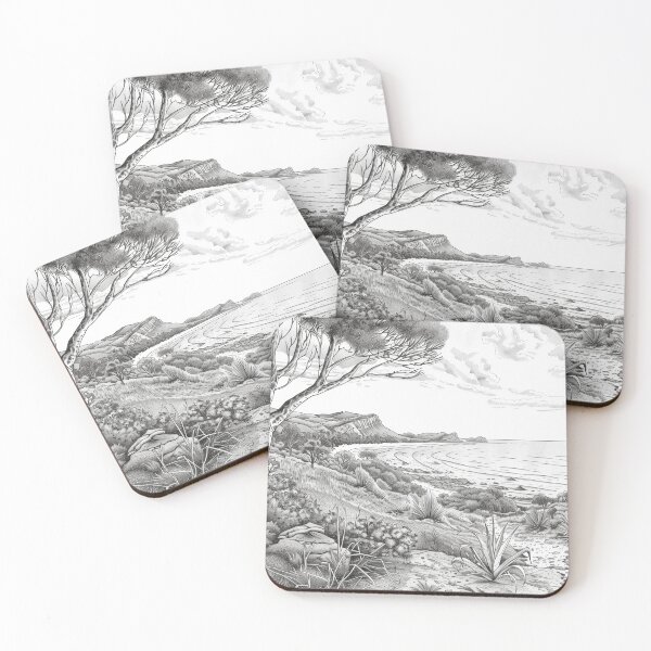 Item preview, Landscape Pencil Drawing Australiana designed and sold by SOCaptivating.