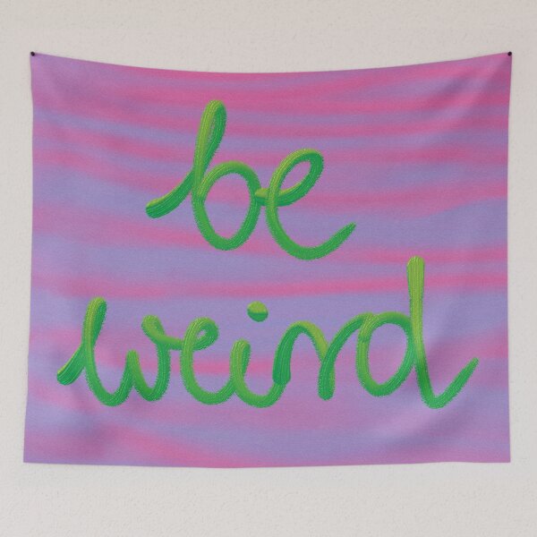 Item preview, BE WEIRD word art print designed and sold by nataliavandalia.