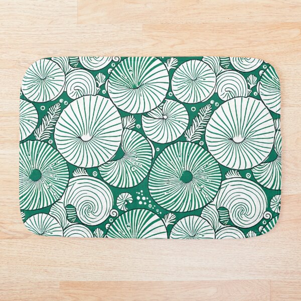 Item preview, Fósiles marinos sobre un fondo verde designed and sold by budhapix.