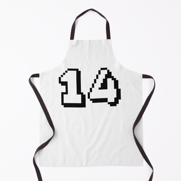 Item preview, 14, fourteen, white, retro video game, 1 up! designed and sold by Numbers-Art.