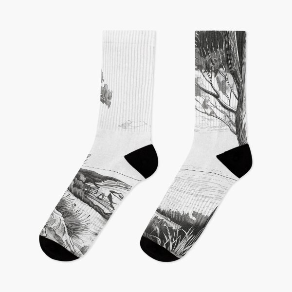Item preview, Landscape Pencil Drawing Australiana designed and sold by SOCaptivating.