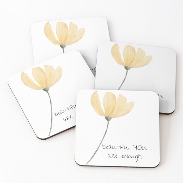 Artikelvorschau, Gelbe Blüte „You Are Enough“ am Stiel entworfen und verkauft von Ideas-BYDESiGN.