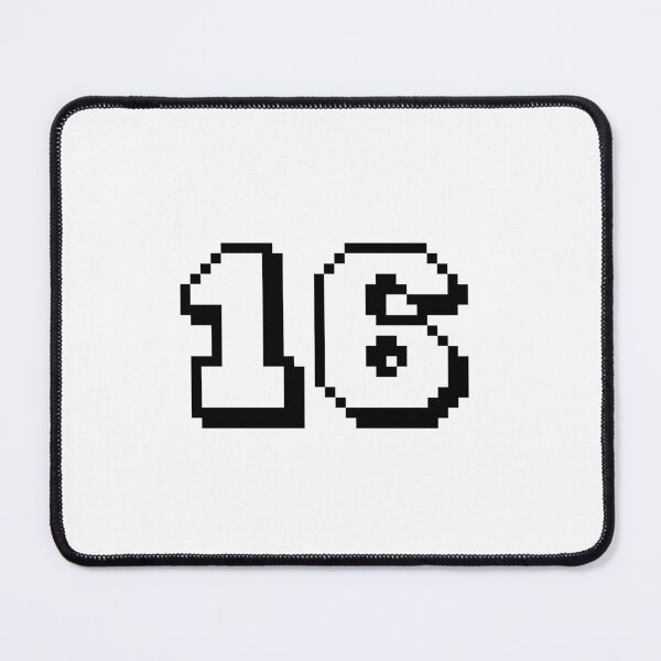 Item preview, 16, sixteen, white, retro video game, 1 up! designed and sold by Numbers-Art.