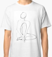 Nude Model Pose Drawing Classic T-Shirt
