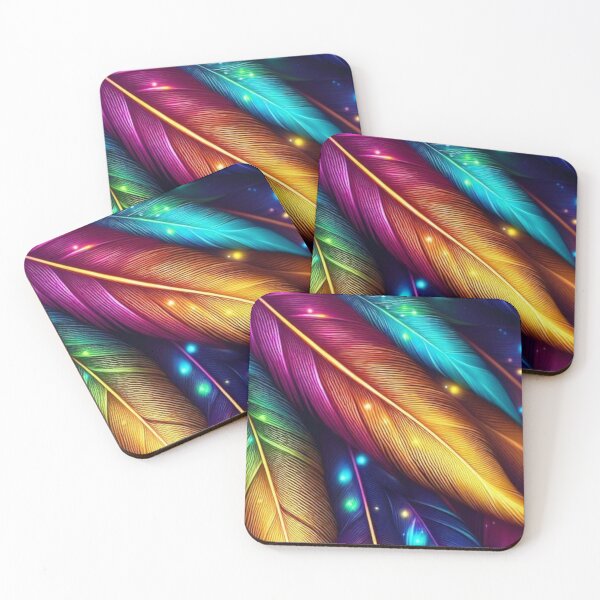 Item preview, Iridescent Glow Feathers designed and sold by LyssasMindArt.