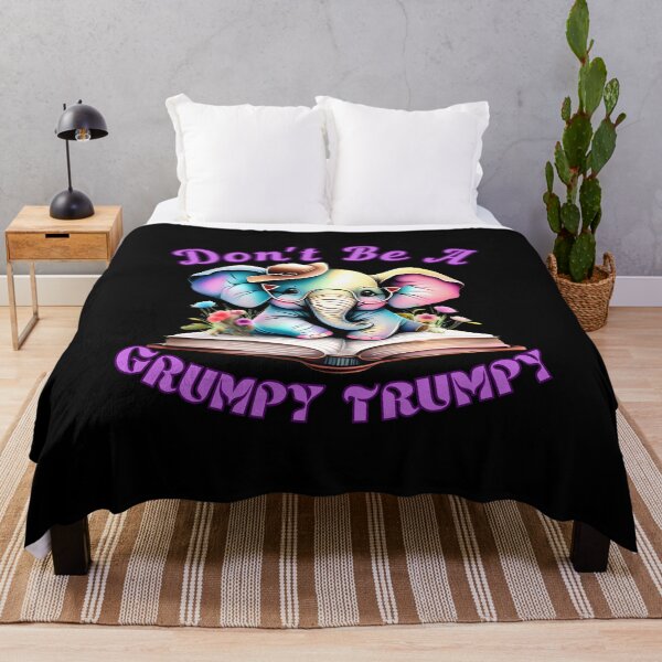 Item preview, Don't Be A Grumpy Trumpy elephant quote designed and sold by ElephantVibes.