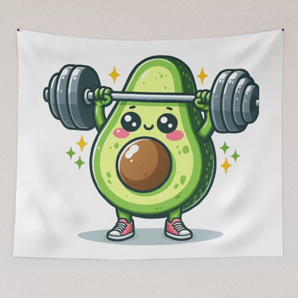 Item preview, Avocado Funny Cute Gym designed and sold by Designowner.