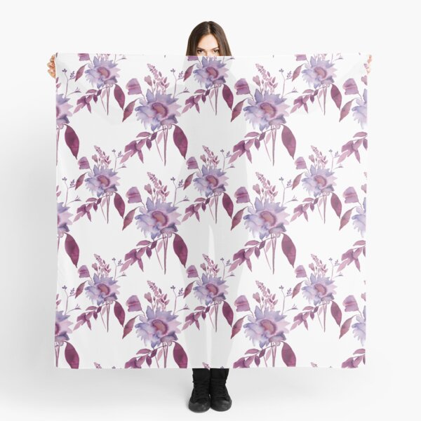 Viv – Fuchsia on White Scarf