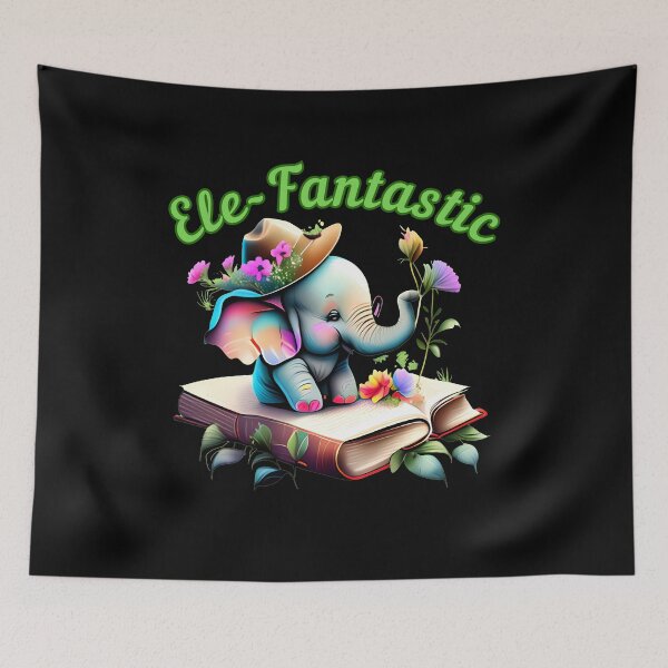 Item preview, Ele-Fantastic Flower elephant designed and sold by ElephantVibes.