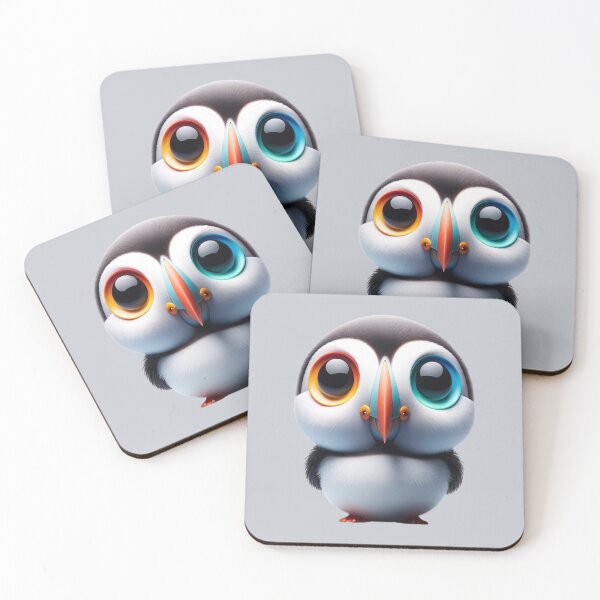 Item preview, Big-Eyed Puffin Buddy - Whimsical Bird designed and sold by NAFDesigns.