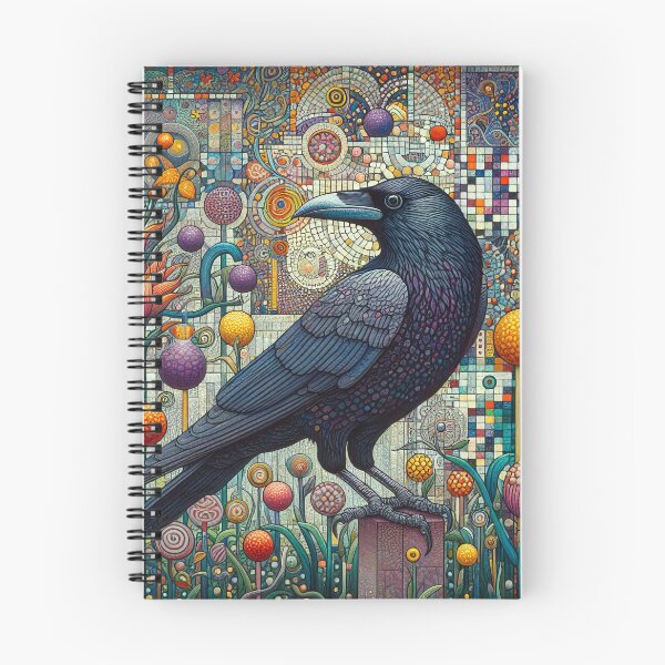 Item preview, Crow in a surreal garden designed and sold by Kallak-AI-Art.