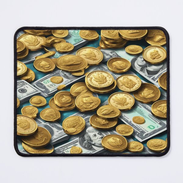 Item preview, coins and dollar bills. Let's wealth! designed and sold by BlissMarket.