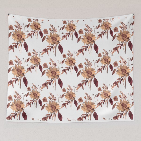 Item preview, Viv – Rust on White designed and sold by Elizabeth Becker.