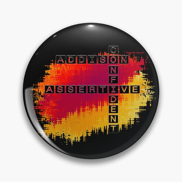Item preview, Addison, Confident and Assertive Crossword. designed and sold by words-my-art.