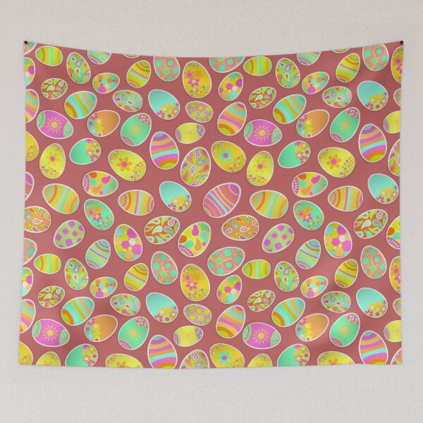 Item preview, Easter Egg Pattern with pink Background designed and sold by MissQuiss.
