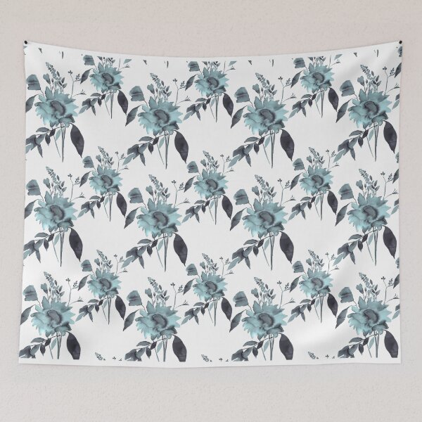 Item preview, Viv – Teal on White designed and sold by Elizabeth Becker.