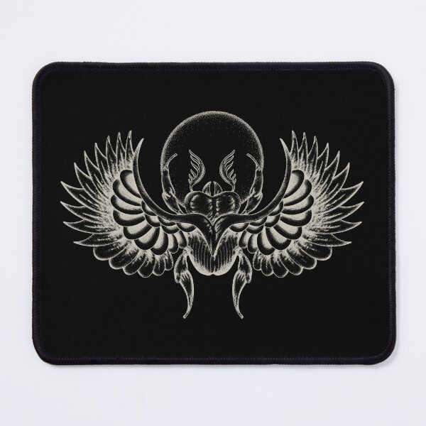 Item preview, Scarab Beetle Dot Work Drawing - White Version designed and sold by Arcane Orchid.