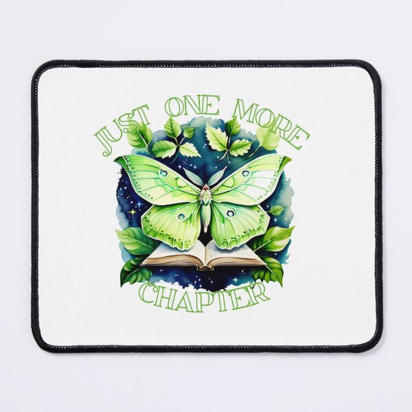 Item preview, Just One More Chapter Moon Moth with Book designed and sold by IndieBookCove.