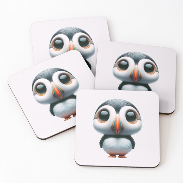 Item preview, Soulful Puffin Glance - Heartwarming Bird Illustration designed and sold by NAFDesigns.