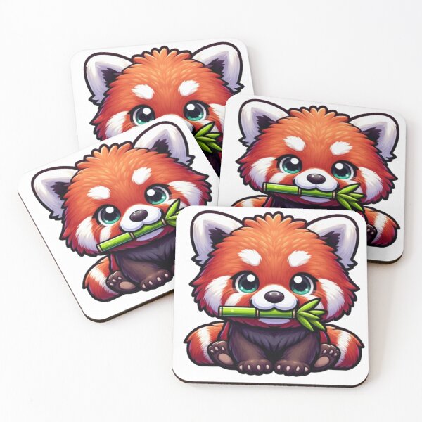 Item preview, Red panda with bamboo designed and sold by Lakii13.