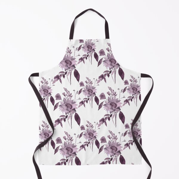Item preview, Viv – Eggplant on White designed and sold by Elizabeth Becker.