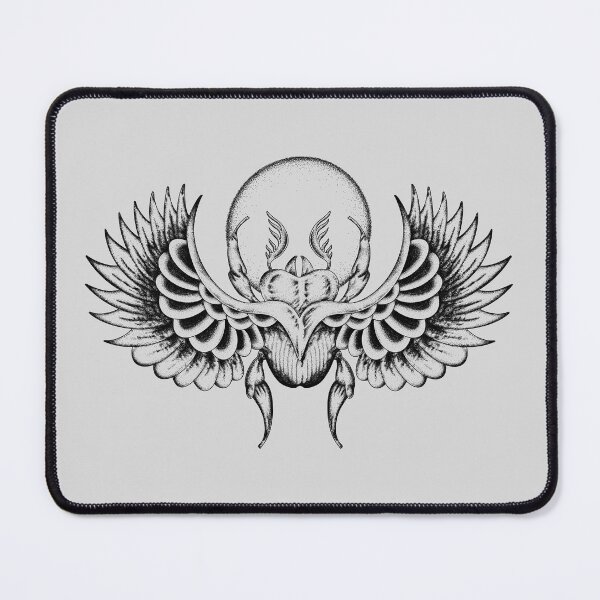 Item preview, Scarab Beetle Dot Work Drawing - Black Version designed and sold by Arcane Orchid.