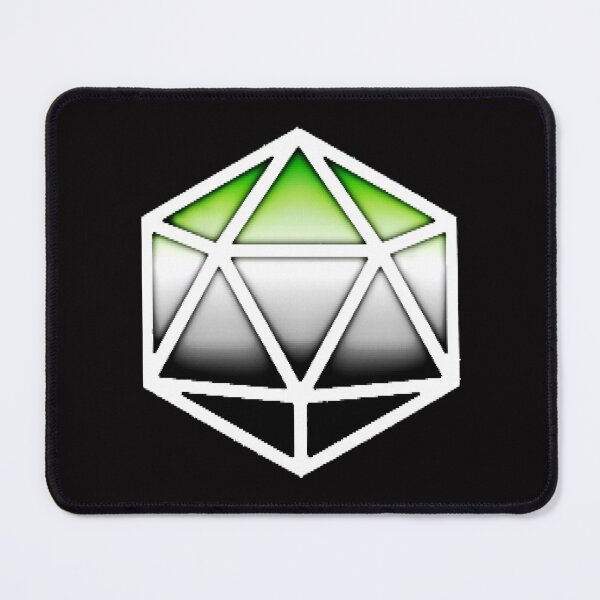 Artikelvorschau, Aromantische Flagge D20 entworfen und verkauft von MartianTech.