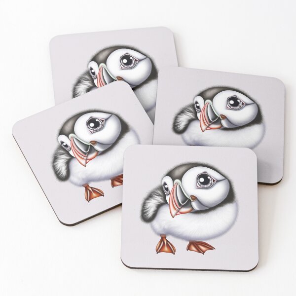 Item preview, Puffin Peekaboo - Playful Bird Art designed and sold by NAFDesigns.