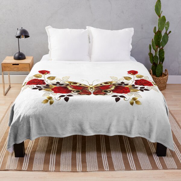 Item preview, Symmetrical flower arrangement with red butterfly designed and sold by Blackmoon9.