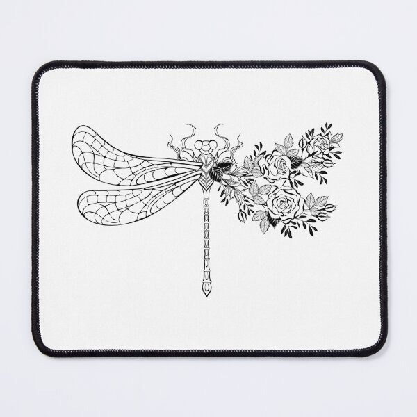 Item preview, Flower dragonfly with contour rose designed and sold by Blackmoon9.