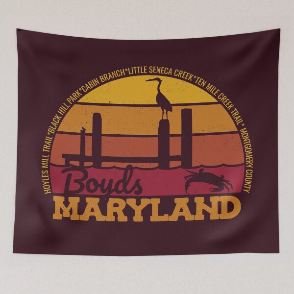Item preview, Boyds Maryland Sunset Retro Vintage Local Pride Logo designed and sold by CRHPOD20.