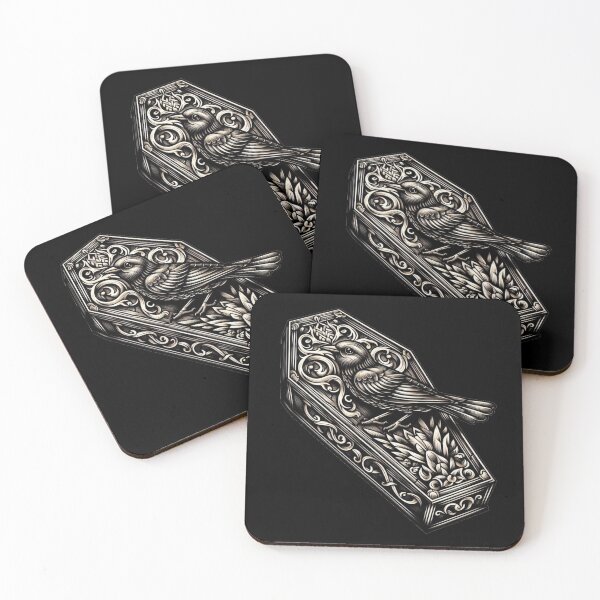 Item preview, Kilian's Tattoo - Coffin - Raven - Bird designed and sold by AmberRoseWrites.