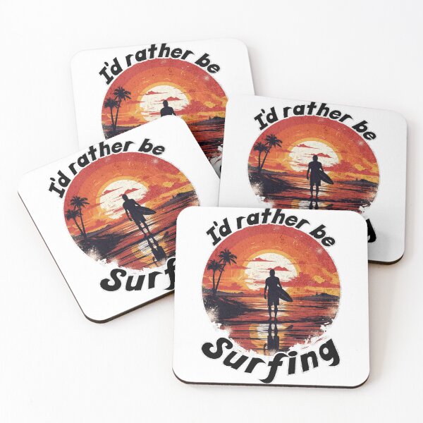 Item preview, Id Rather Be Surfing Print designed and sold by Thehatinthecat.