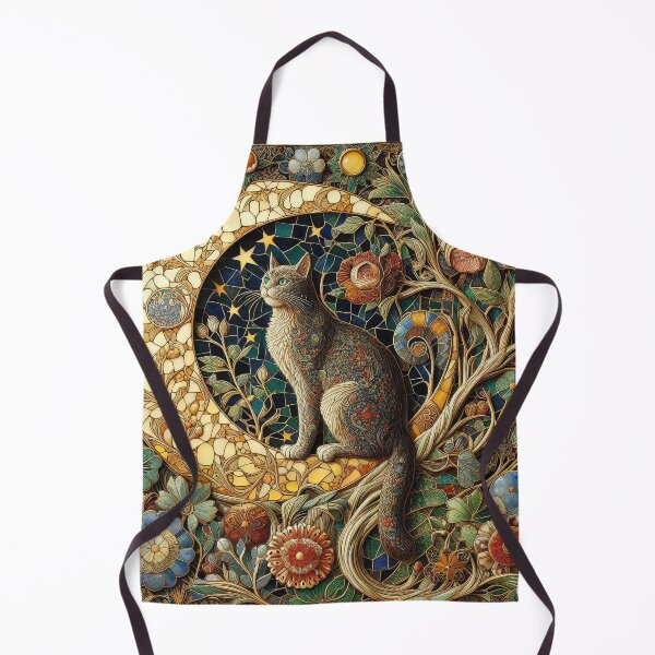 Item preview, Cat in the garden of the Moon designed and sold by Kallak-AI-Art.