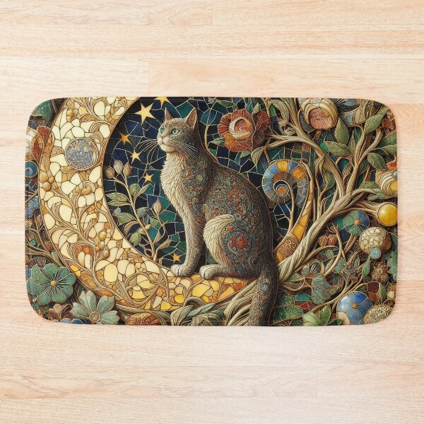 Item preview, Cat in the garden of the Moon designed and sold by Kallak-AI-Art.