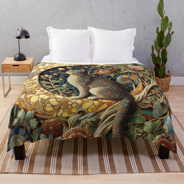 Item preview, Cat in the garden of the Moon designed and sold by Kallak-AI-Art.