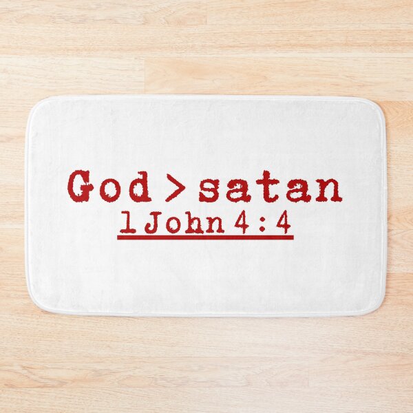 Item preview, God is greater than satan, red design designed and sold by MoriaStore.