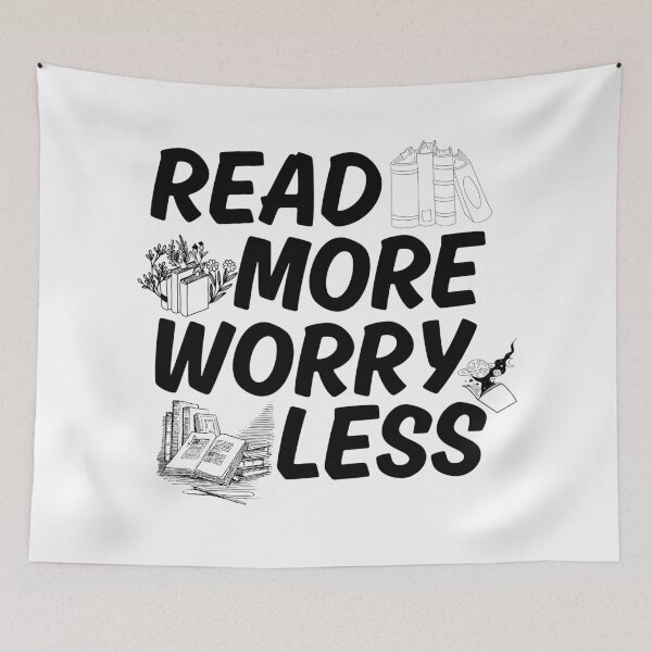 Item preview, Read More Worry Less - BookWorm - Read More Worry Less Tee - Read More Worry Less Shirt Books  designed and sold by Wiss2Arts.
