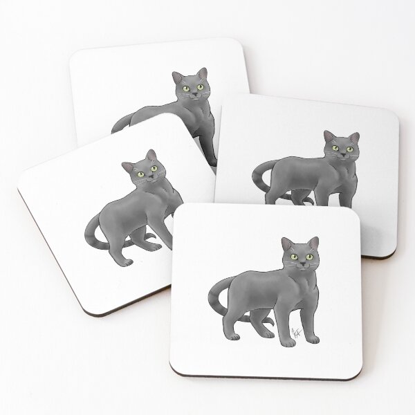 Item preview, Cat - Russian Blue - Gray designed and sold by Jennifer Stolzer.