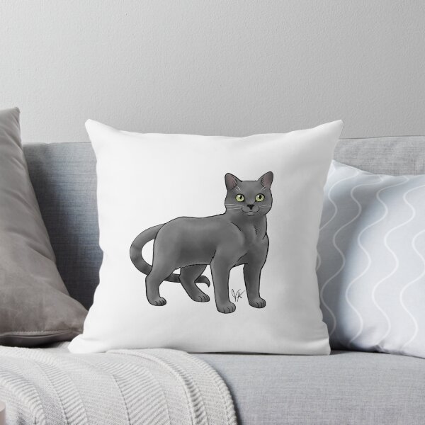 Item preview, Cat - Russian Blue - Gray designed and sold by Jennifer Stolzer.