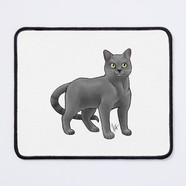 Item preview, Cat - Russian Blue - Gray designed and sold by Jennifer Stolzer.